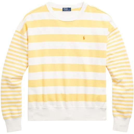 Polo Ralph Lauren t-shirt a righe con ricamo polo pony - giallo