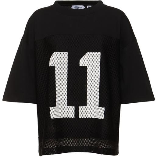 LANVIN t-shirt baseball in jersey con stampa