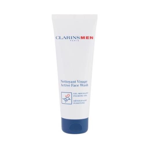 Clarins men active face wash schiuma detergente per tutti i tipi di pelle 125 ml per uomo