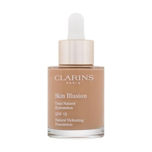 Clarins skin illusion natural hydrating spf15 fondotinta idratante con filtro uv 30 ml tonalità 112.3 sandalwood