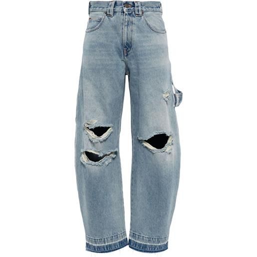 DARKPARK jeans a gamba ampia con effetto vissuto - blu