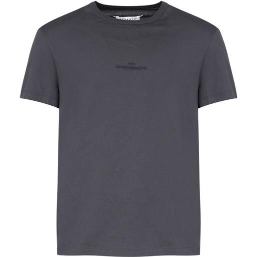 Maison Margiela t-shirt con logo - grigio