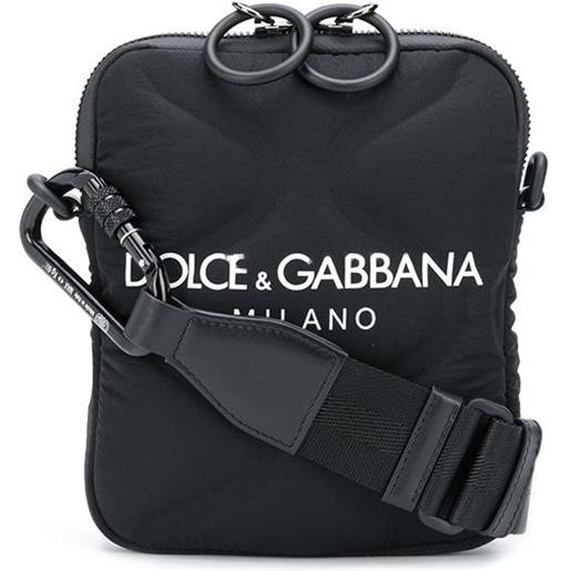 Dolce & Gabbana borsa messenger con stampa - nero