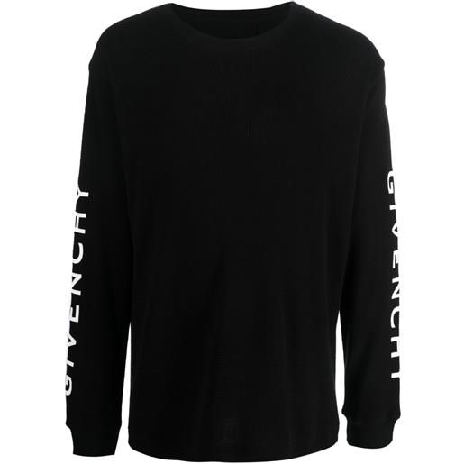 Givenchy t-shirt a maniche lunghe con stampa - nero