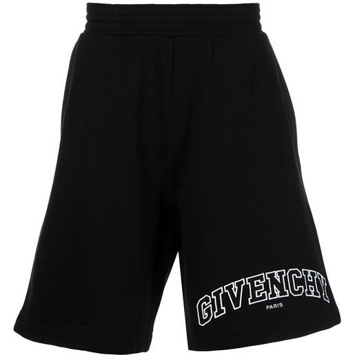 Givenchy shorts sportivi con stampa - nero
