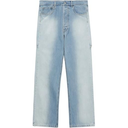 Random Identities jeans dritti con dettaglio cut-out - blu
