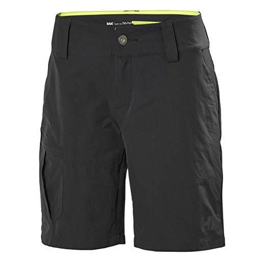 Helly Hansen donna pantaloncini hh cargo asciugatura rapida, 28, ebano