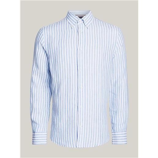 Tommy Hilfiger camicia uomo blue spell/optic white