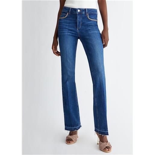 LIU JO jeans donna den. Blue chains wash