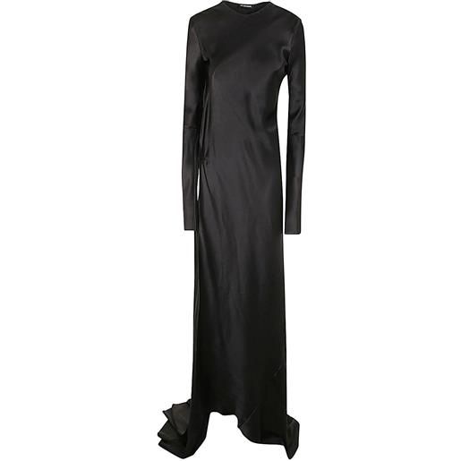 Ann Demeulemeester demy x-long high slit long sleeve dress