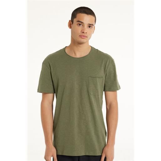 Tezenis t-shirt in cotone con taschino uomo verde