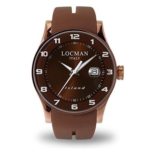 Locman orologio uomo island cassa acciaio e titanio pvd bronzo