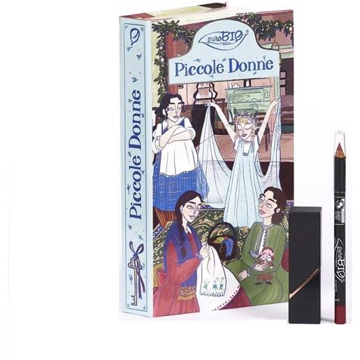 PuroBio Cosmetics puro. Bio piccole donne lipstick creamy-matte n. 103 rosso fragola+ matita lip liner n. 47 rosso scarlat