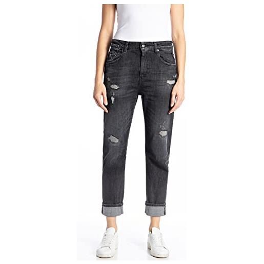 Replay marty jeans, 097 grigio scuro, 29w x 32l donna