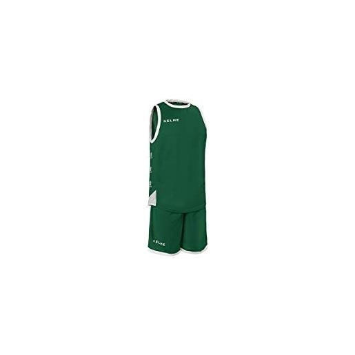KELME basket vitoria set maglia, uomo, uomo, basket vitoria, verde (forest) / bianco, m