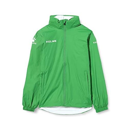 KELME kid windproof - giacca impermeabile per bambini, bambino, k15s606-1, verde fluorescente, 130