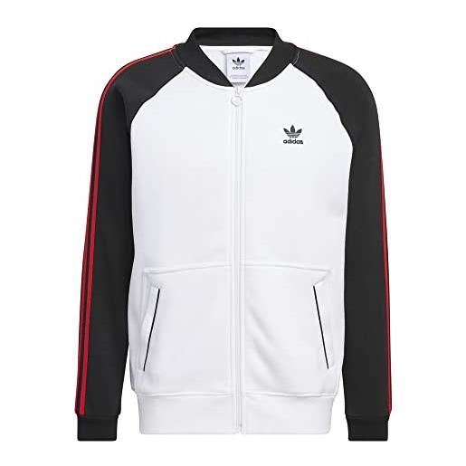 Adidas sst fleece tt, maglia lunga uomo, white/black, xs