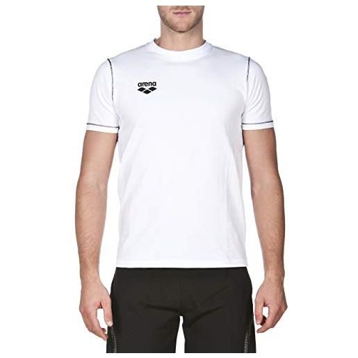 ARENA - maglietta a maniche corte da uomo e donna team line, unisex - adulto, t-shirt, 1d341, bianco, s