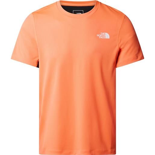The North Face - t-shirt traspirante e versatile - m lightbright s/s tee vivid flame/tnf black per uomo - taglia s, m, l, xl, xxl - rosso