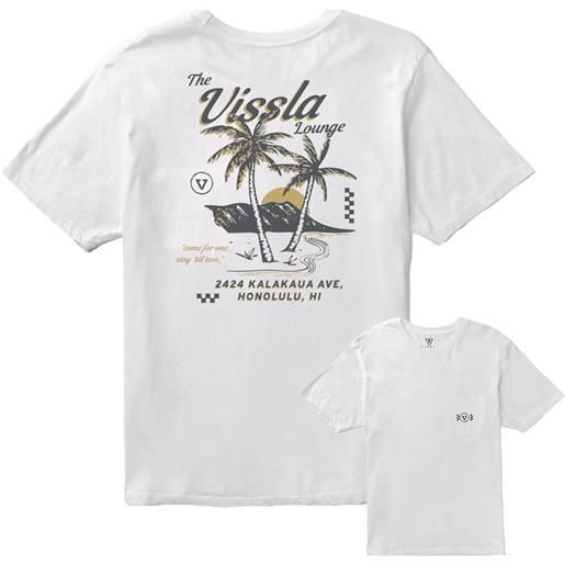 Vissla - t-shirt leggera in cotone organico - Vissla lounge premium pkt tee white per uomo in cotone - taglia s, m, l, xl - bianco