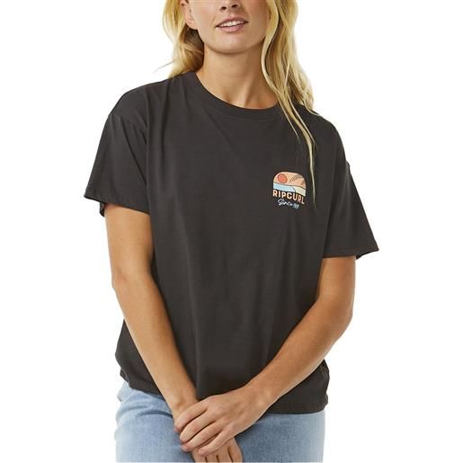 Rip Curl - line up relaxed tee washed black per donne - taglia xs, s, m, l - nero