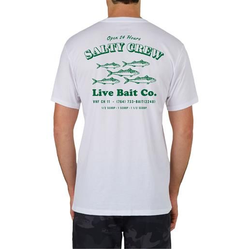 Salty Crew - t-shirt in cotone - green rat pack premium s/s tee white per uomo in cotone - taglia s, m, l, xl - bianco