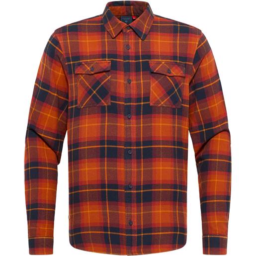 Ragwear - camicia in cotone - check ginger per uomo in cotone - taglia l, xl - arancione