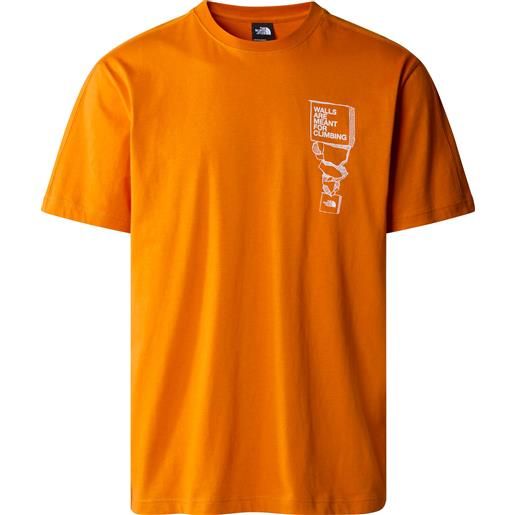 The North Face - t-shirt in cotone - m outdoor s/s tee desert rust per uomo in cotone - taglia s, m, l, xl - arancione