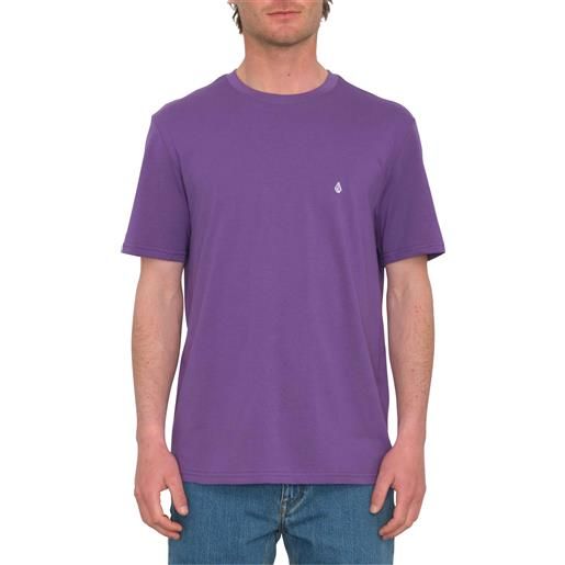 Volcom - t-shirt leggera in cotone organico - stone blanks bsc deep purple per uomo in cotone - taglia s, m, l, xl - viola