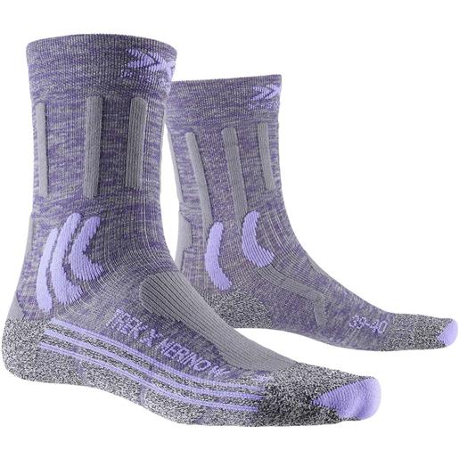 X-Socks - calze da trekking da donna in lana merino - trek x merino lady violet/gris per donne - taglia 35-36,37-38,39-40,41-42 - viola