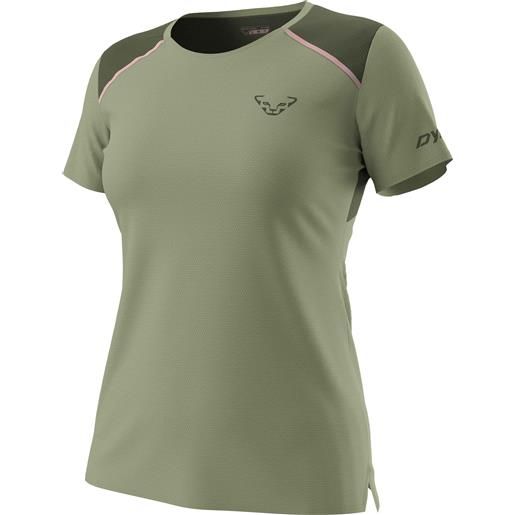 Dynafit - t-shirt traspirante - sky shirt w sage per donne in pelle - taglia xs, s, m, l - verde