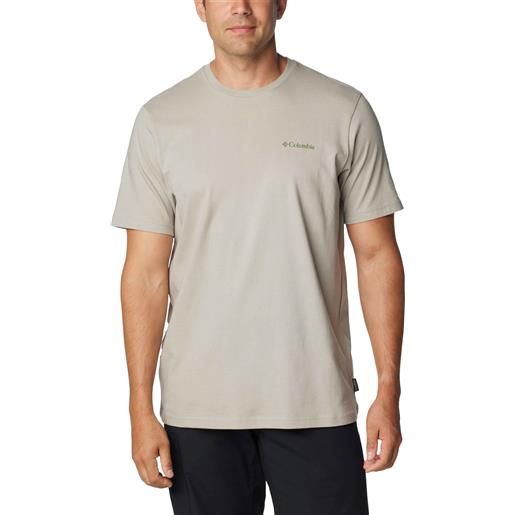 Columbia - t-shirt a maniche corte - explorers canyon back ss flint grey epicamp graphic per uomo in cotone - taglia s, m, l, xl - grigio