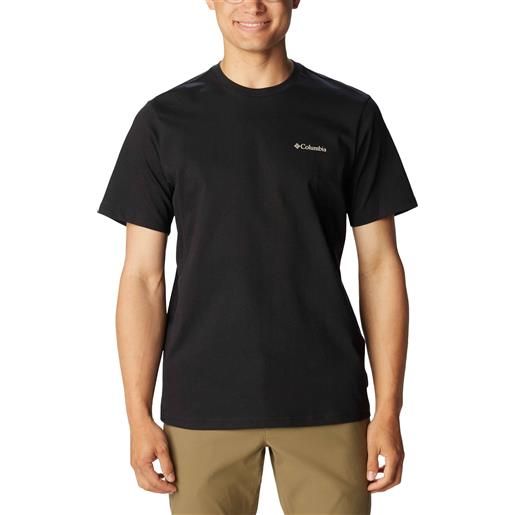 Columbia - t-shirt a maniche corte - explorers canyon back ss black epicamp graphic per uomo in cotone - taglia s, m, l, xl - nero