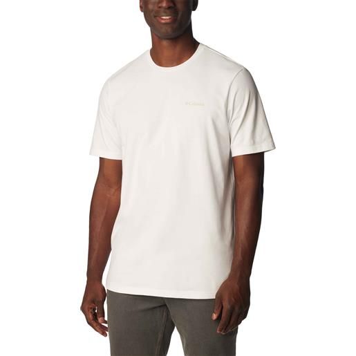 Columbia - t-shirt a maniche corte - explorers canyon back ss white epicamp graphic per uomo in cotone - taglia s, m, l, xl - bianco