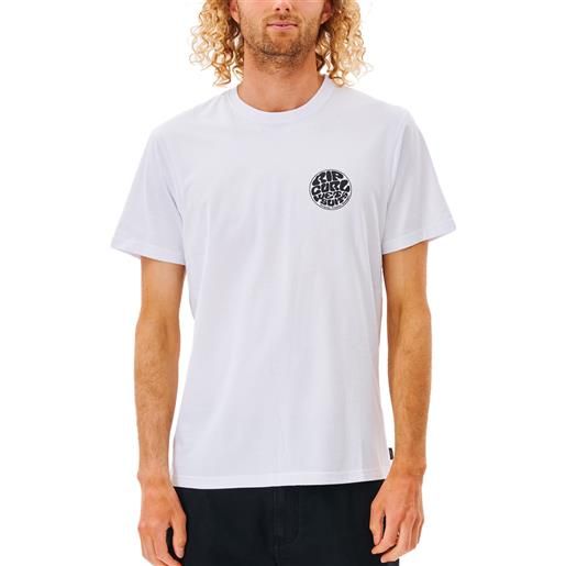 Rip Curl - t-shirt en coton organique - wetsuit icon tee white per uomo in cotone - taglia l - bianco