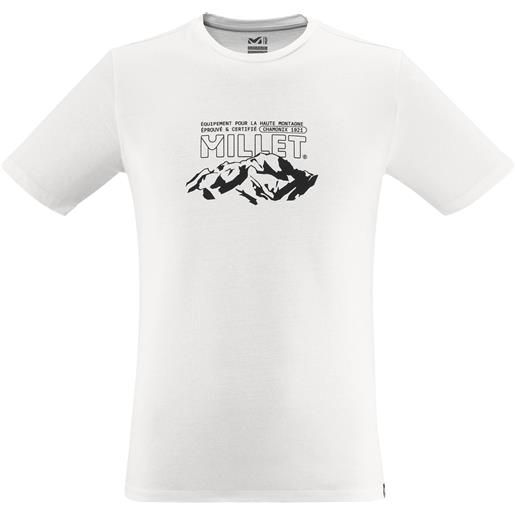 Millet - t-shirt da arrampicata - Millet mountain tee-shirt ss m white per uomo in cotone - taglia s, m, l, xl, xxl - bianco