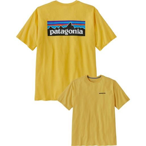 Patagonia - t-shirt in cotone riciclato - m's p-6 logo responsibili-tee milled yellow per uomo in cotone - taglia s, m, l, xl, xxl - giallo