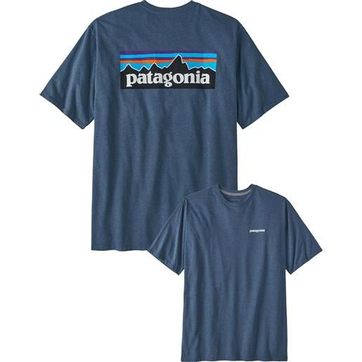 Patagonia - t-shirt in cotone riciclato - m's p-6 logo responsibili-tee utility blue per uomo in cotone - taglia s, m, l, xl, xxl