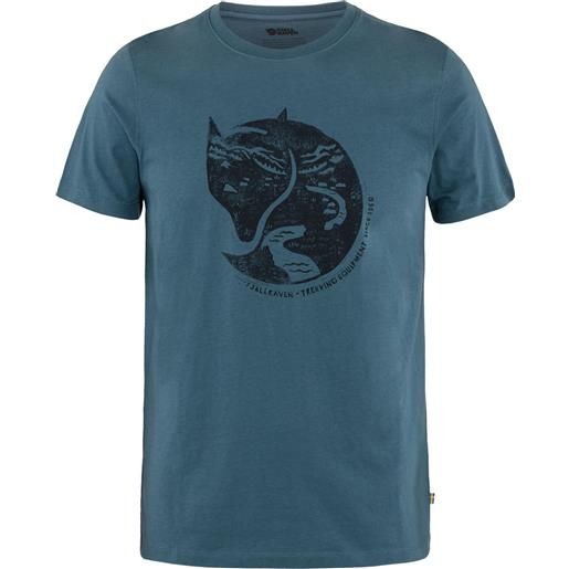 Fjall Raven - t-shirt in cotone biologico - arctic fox t-shirt m indigo blue per uomo in cotone - taglia s, m, l, xl, xxl