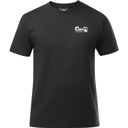 Eider - t-shirt in cotone organico - vintage chest logo cotton tee black per uomo in cotone - taglia xs, s, m, l, xl, xxl - nero
