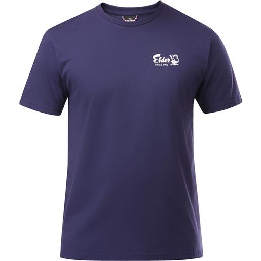 Eider - t-shirt in cotone organico - vintage chest logo cotton tee navy per uomo in cotone - taglia xs, s, m, l, xl, xxl - blu navy