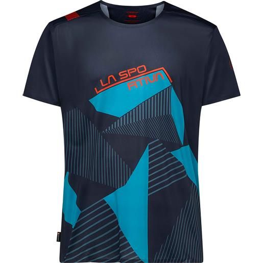 La Sportiva - maglietta da arrampicata - comp t-shirt m deep sea tropic blue per uomo in poliestere riciclato - taglia s, m, l, xl