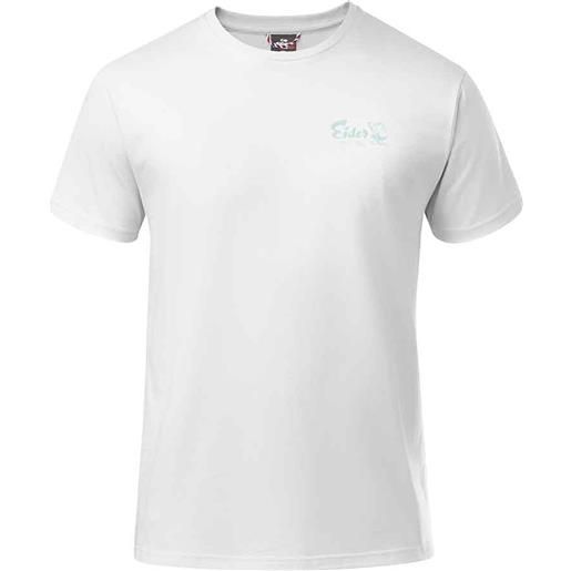 Eider - t-shirt in cotone organico - vintage chest logo cotton tee white per uomo in cotone - taglia xs, s, m, l, xl, xxl - bianco