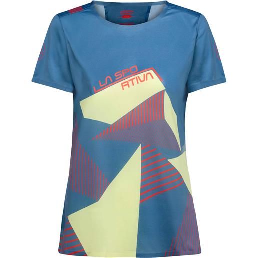 La Sportiva - maglietta da arrampicata - comp t-shirt w moonlight zest per donne in poliestere riciclato - taglia xs, s, m, l - blu