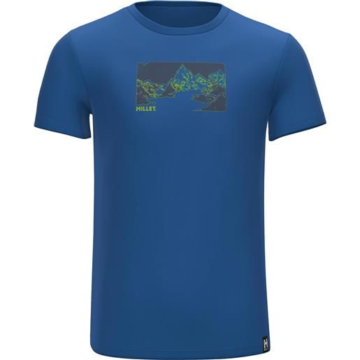 Millet - maglietta da trekking - wanaka fast tee-shirt ss m sky diver per uomo - taglia s, m, l, xl - blu