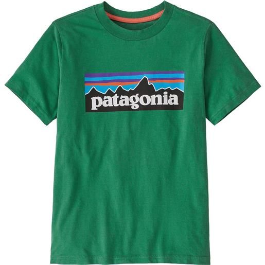 Patagonia - t-shirt in cotone biologico - k's p-6 logo t-shirt gather green in cotone - taglia xs, s, m, l, xl - verde