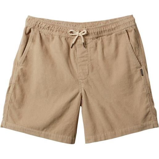 Quiksilver - shorts in cotone - taxer cord plaza taupe per uomo in cotone - taglia s, m, l, xl - beige