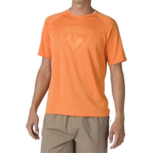 Rossignol - t-shirt elastica e traspirante - big print tee tangelo orange per uomo - taglia s, m, l, xl - arancione