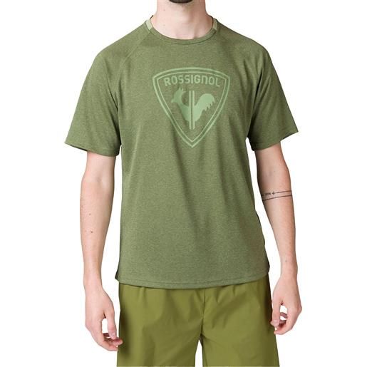 Rossignol - t-shirt elastica e traspirante - big print tee dark pickle per uomo - taglia s, m, l, xl - kaki