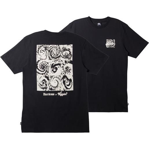 Quiksilver - t-shirt in cotone - hurricane or hippie moe black per uomo in cotone - taglia s, m, l, xl - nero